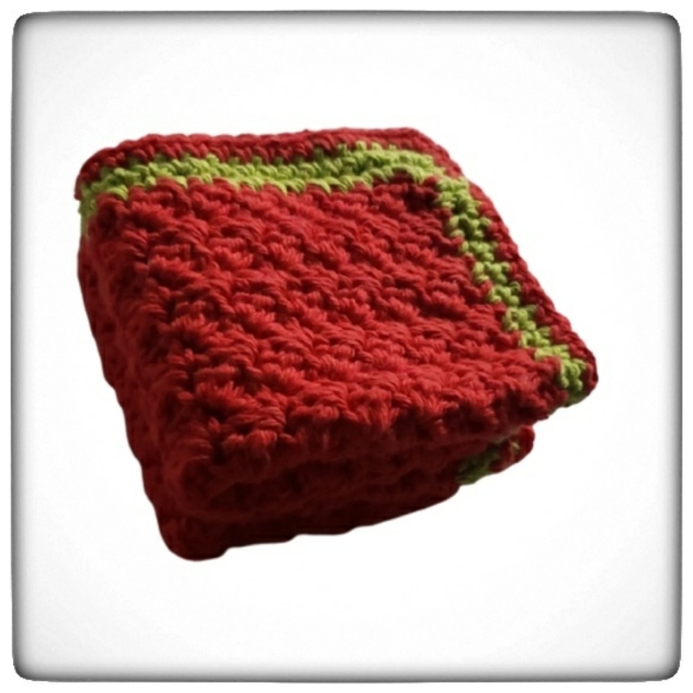 Christmas Crocheted Cotton Set of 2 Dishcloths
